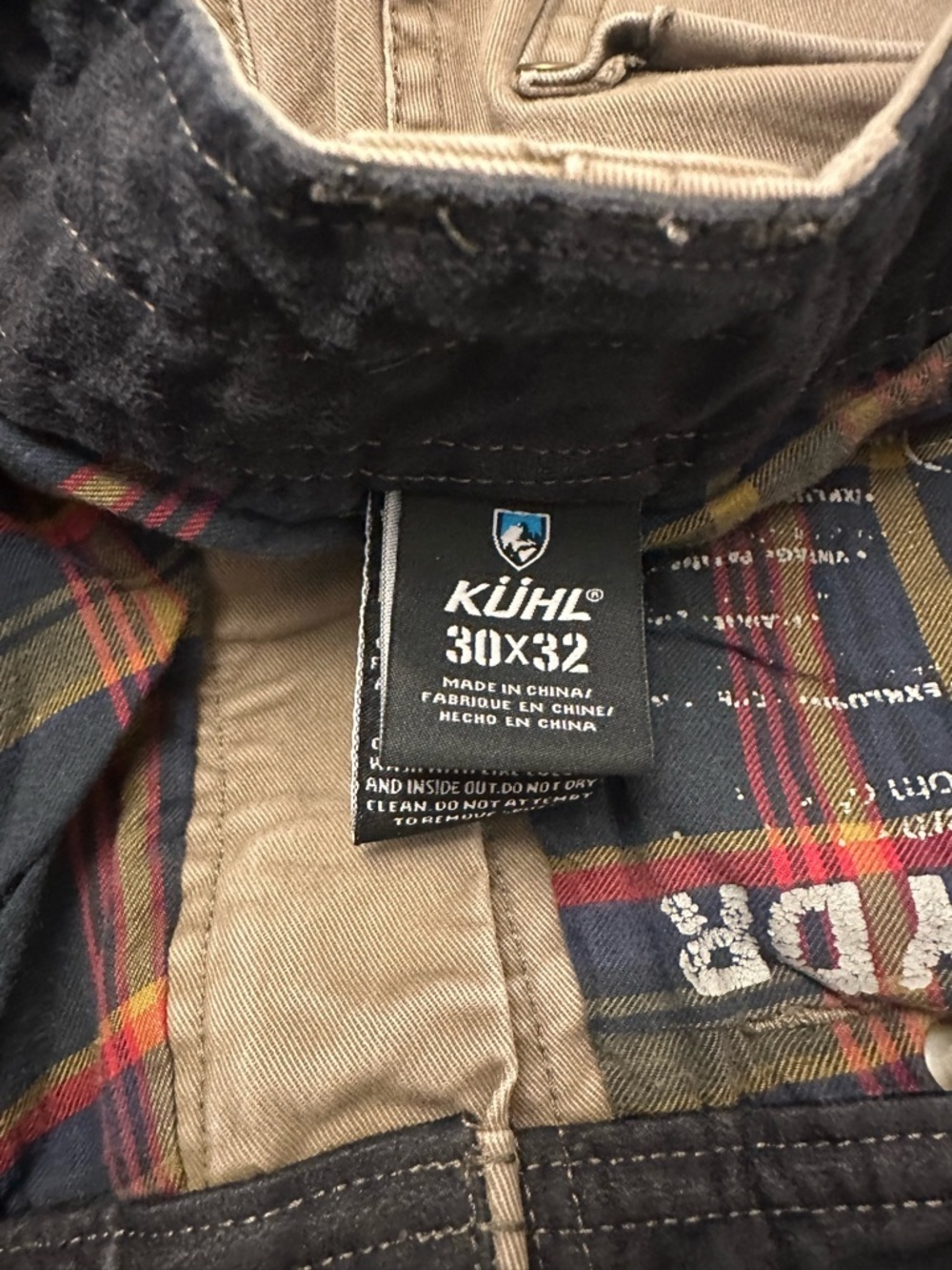 Kuhl Men’s Hot Rydr Pants Jeans Vintage Patina Fade w/Fleece Plaid Lining 30x32 - Picture 5 of 7